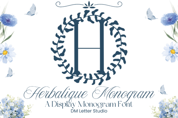 Herbalique Monogram: A Serif Typeface for Editorial Design