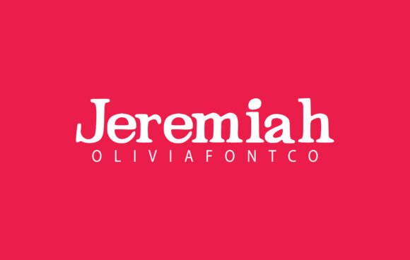Jeremiah: A Romantic Serif Font for Editorial Design